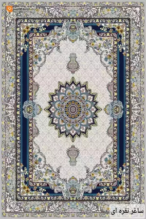 فرش ساغر 500 شانه نگین کسری کاشان